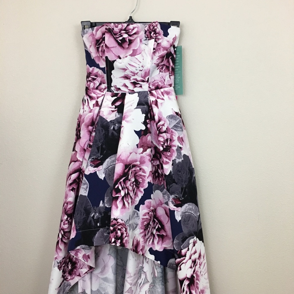 Hilo strapless floral prom ball dress size 3